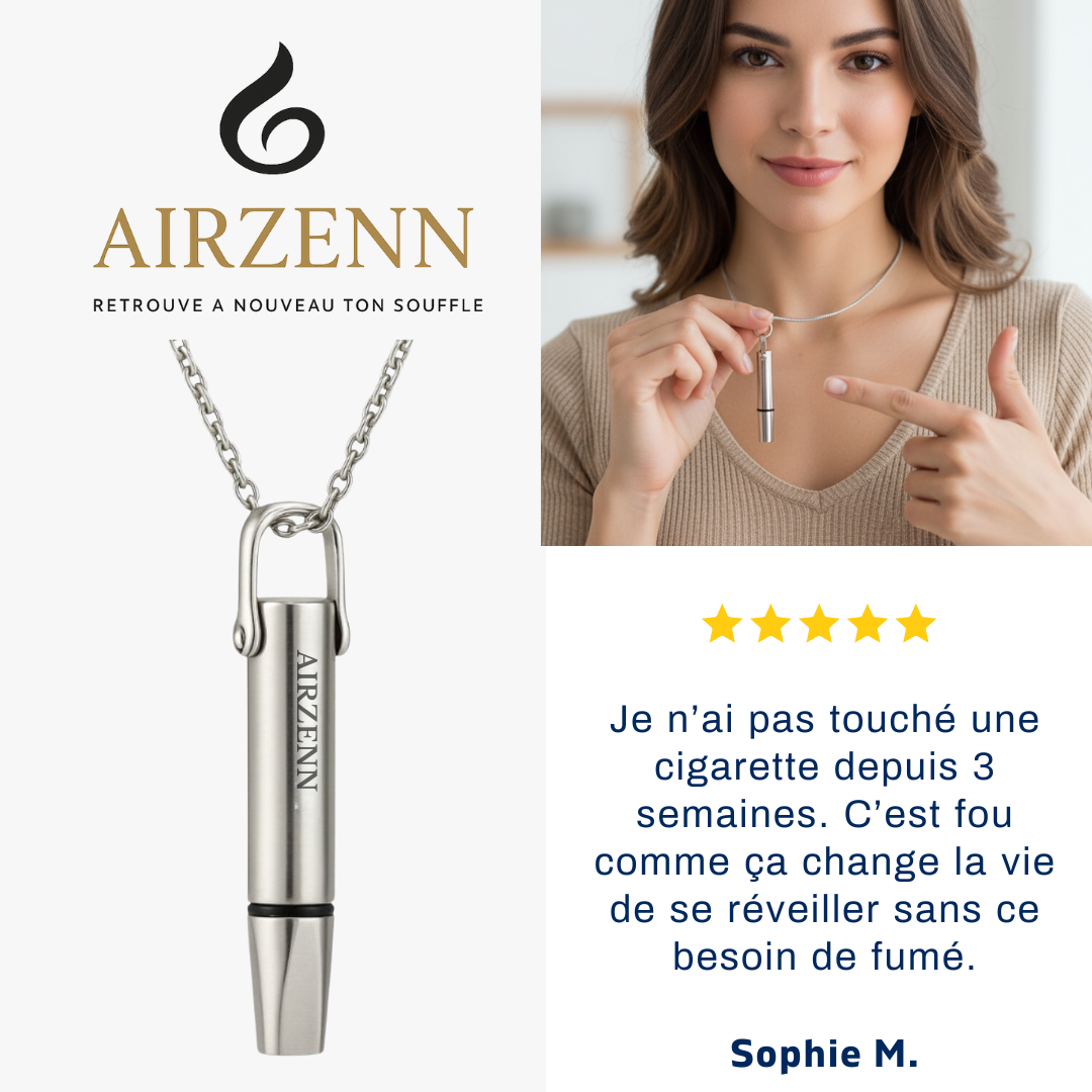 AIRZENN le collier respiratoire qui remplace la cigarette
